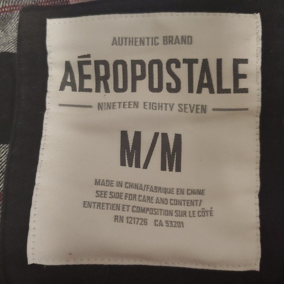 🟢🧥 Aeropostale Faded Black Jacket Hoodie Fully Lined Size M - Picture 6 of 8